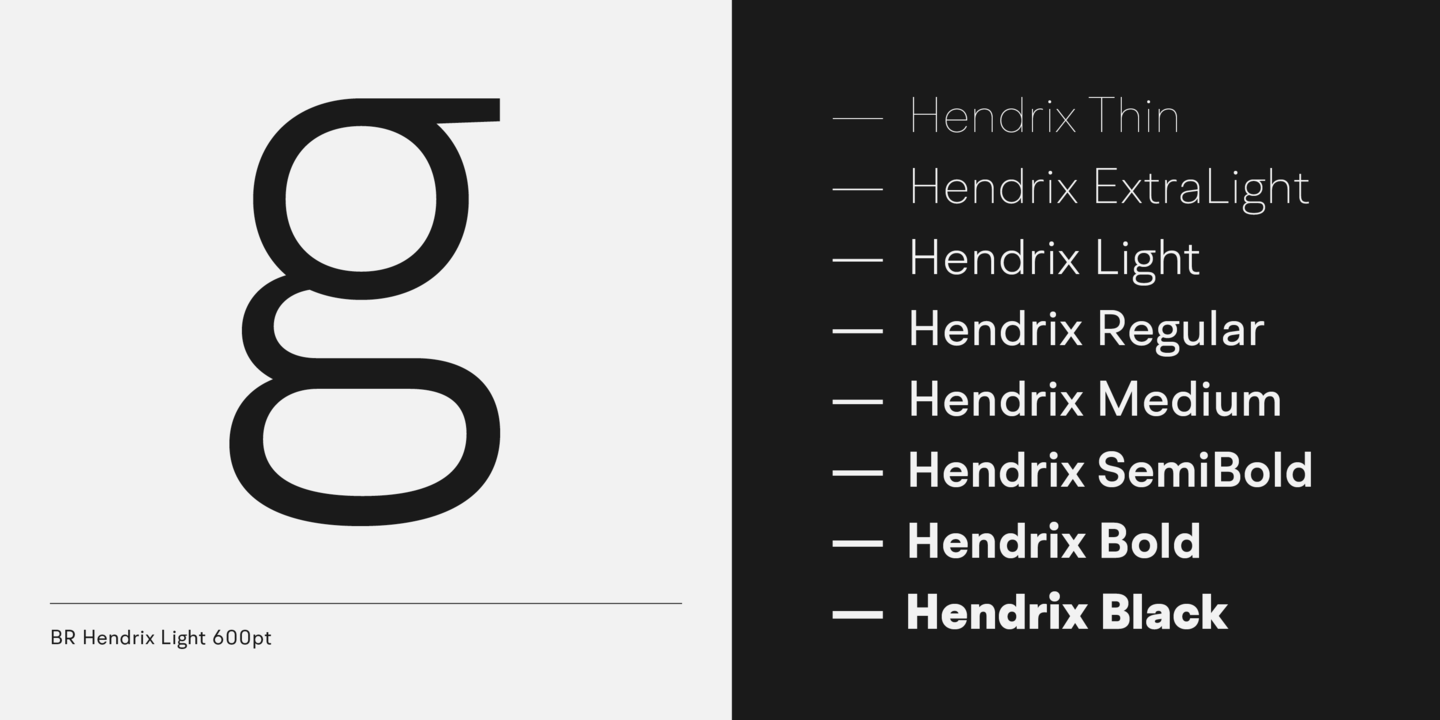 BR Hendrix Black Italic Font preview